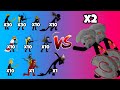 All Stick Figures vs 2 Mega Stone Giant - Stick War Legacy