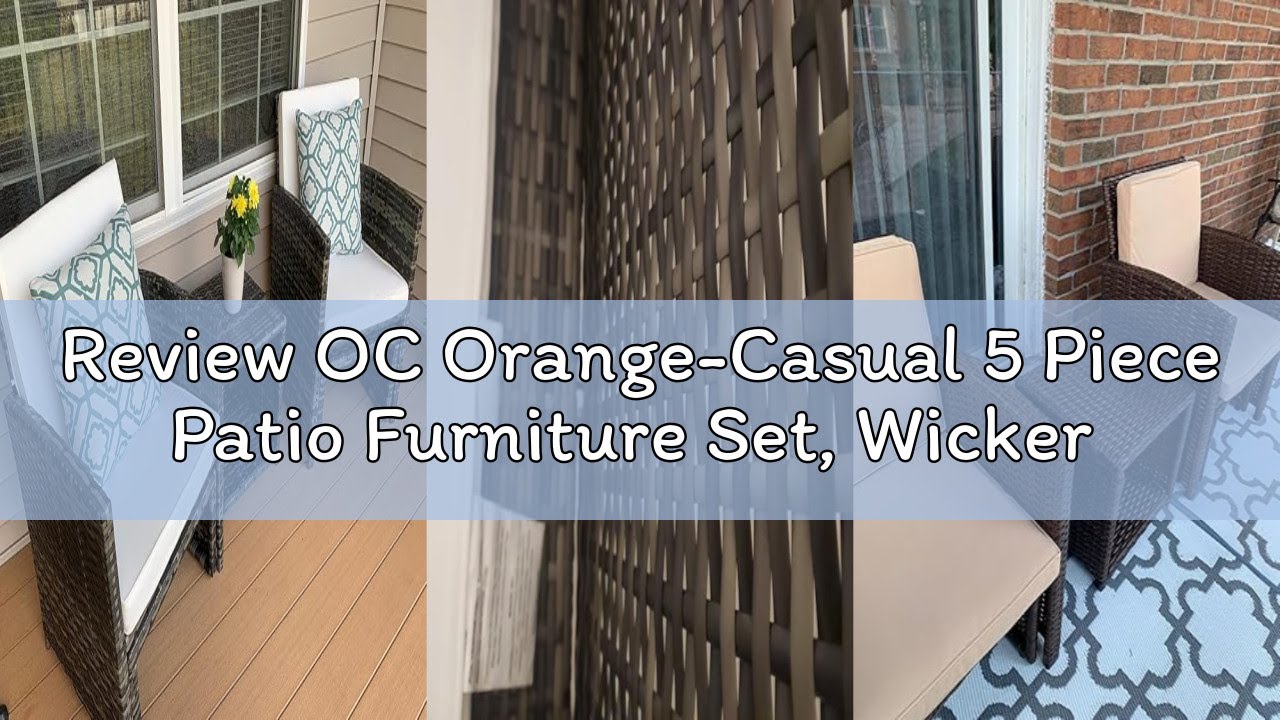 Review OC Orange-Casual 5 Piece Patio Furniture Set, Wicker Outdoor Conversation Chair and Ottoman S