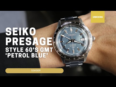 Unboxing Seiko Presage Style60's GMT 'Petrol Blue' SSK009J1 SSK009 