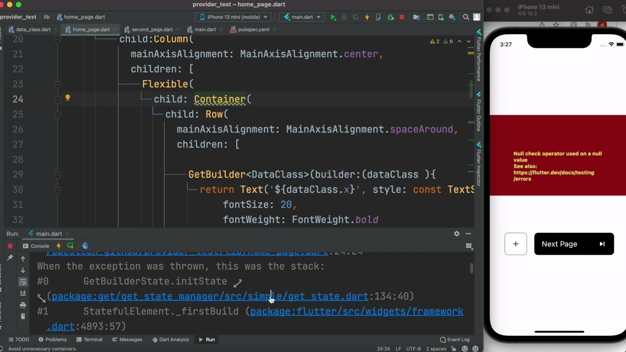 Flutter Null check operator used on a null value  GetX controller removed or not found