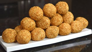 How to Make Buchi with Ube Filling - Sesame Balls