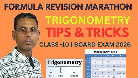 FORMULA REVISION MARATHON || TRIPS & TRICKS TRIGONOMETRY class 10 Board exam