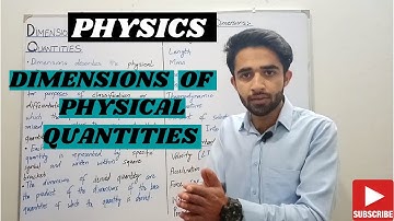 Dimensions Of Physical Quantities | Physics | Study Wali Class | Abdul Hanan