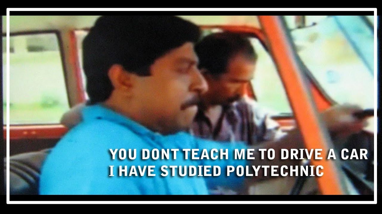 THALAYANAMANTHRAM MAMUKOYA TEACHING SREENIVASAN TO DRIVE A RALLY CAR