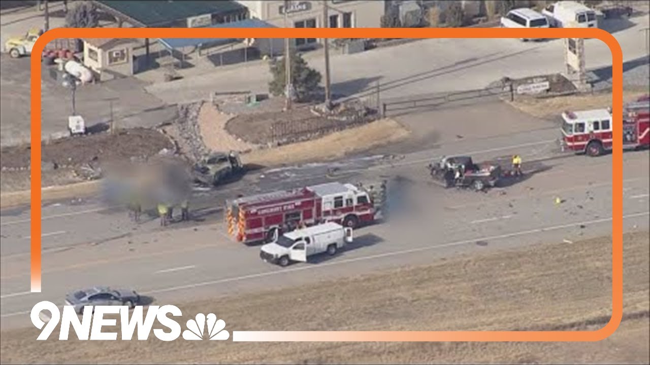 Highway 287 reopened after double fatal crash - YouTube