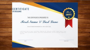 How to Make Formal Certificate of Appreciation Award with MS  PowerPoint