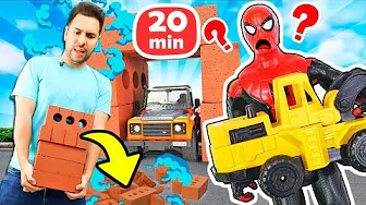 🕷️🏗️ Spiderman Builds a Garage for His Car! | Workshop with Eduardo