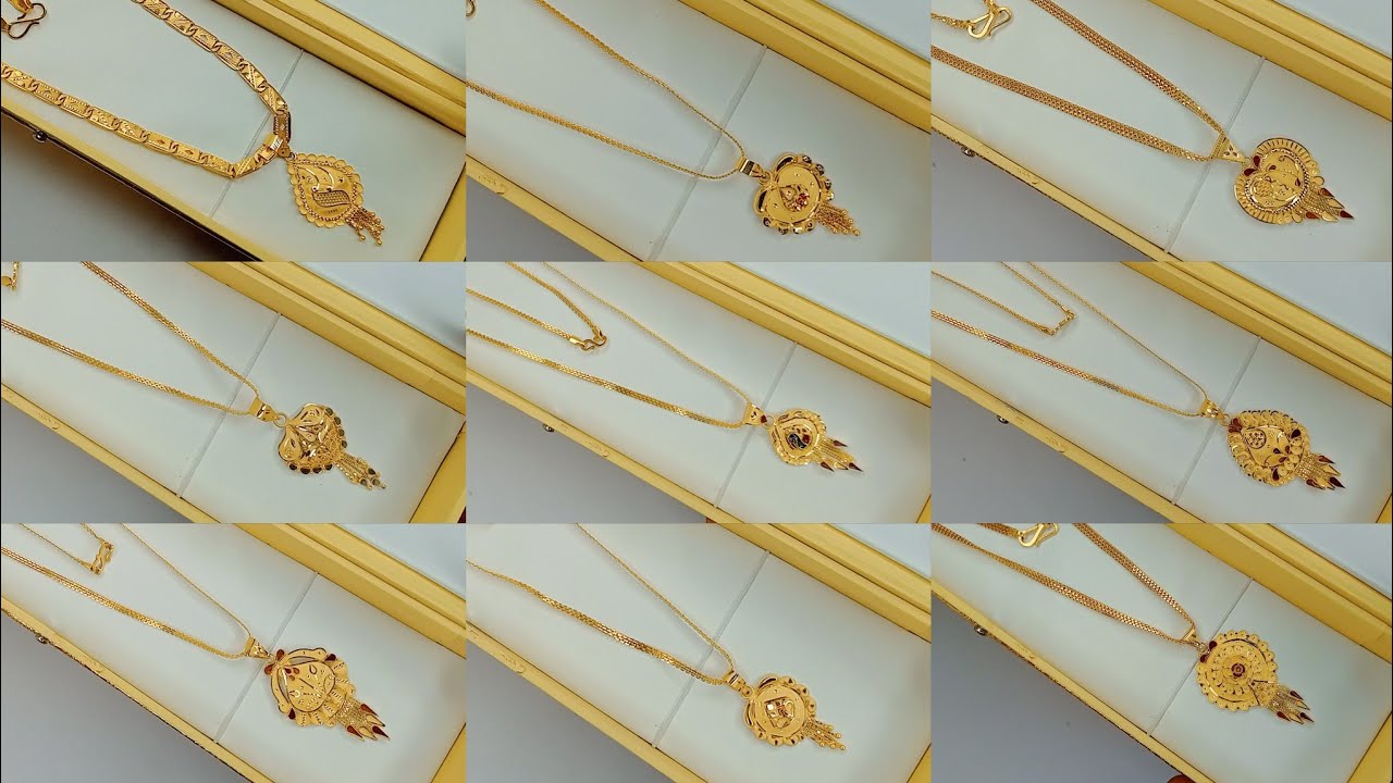 Trandy New Gold Pendant Chain Locket Design With Price || Sone Ki Chian ...