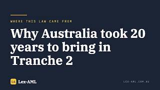 Why Australia took 20 years to bring in Tranche 2