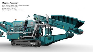 Powerscreen 1000SR Maxtrak machine assembly animation