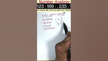 Number Analogy Reasoning Short Tricks | #reasoning short tricks #ssc #ssccgl #sscgd #sscchsl