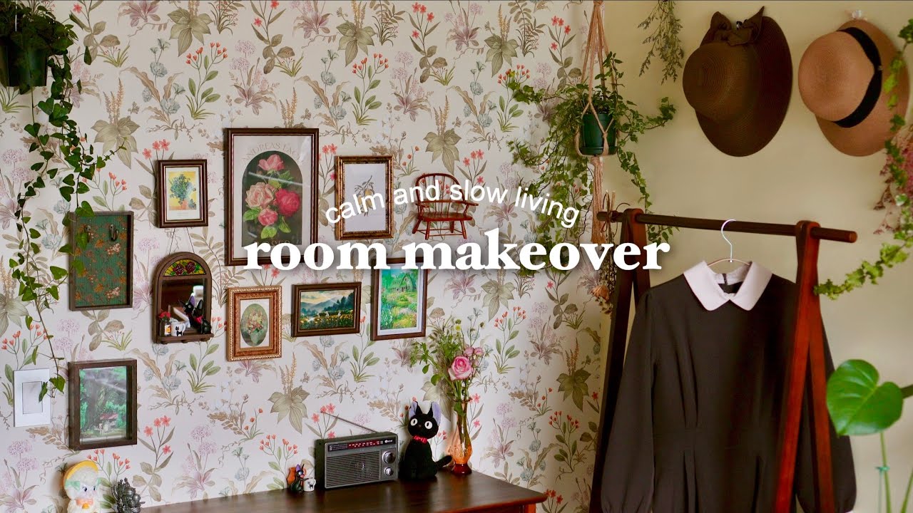 room makeover🌿｜обстановка комнаты ghibli, винтажный сделай сам, уютный и эстетичный видеоблог