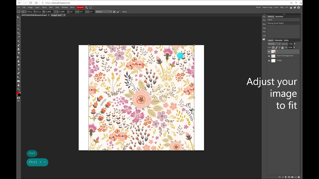 PHOTOPEA - Adding your image - YouTube