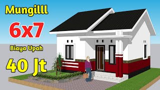 Desain Rumah Minimalis 6x7 Meter || 2 Kamar tidur