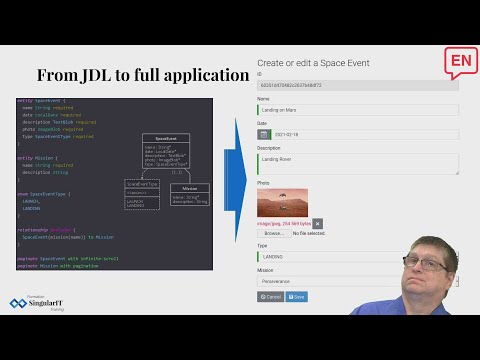 From JDL to full vue.js + MogoDB application