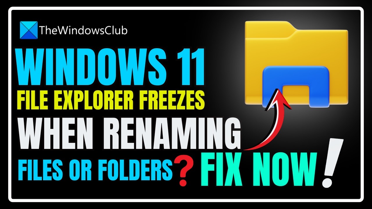 Windows 11 File Explorer freezes when renaming files or folders - YouTube