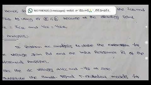 Ac analysis for dual input balanced output differential amplifier
