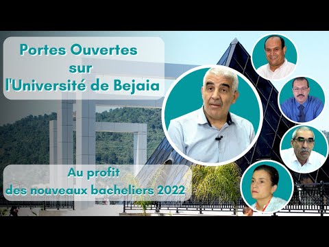 Portes  Ouvertes virtuelles sur l'Université de Bejaia au profit des nouveaux bacheliers 2022