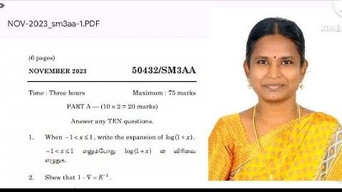 November 2023/Madras University/Allied mathematics/Mathematics 1/in Tamil/summation of series