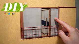 DIY ミニチュア昭和アパート作り18 外壁と戸袋