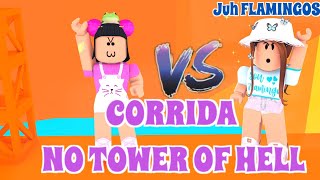 CORRIDA NO TOWER OF HELL COM A JUH FLAMINGOS!! (Roblox)