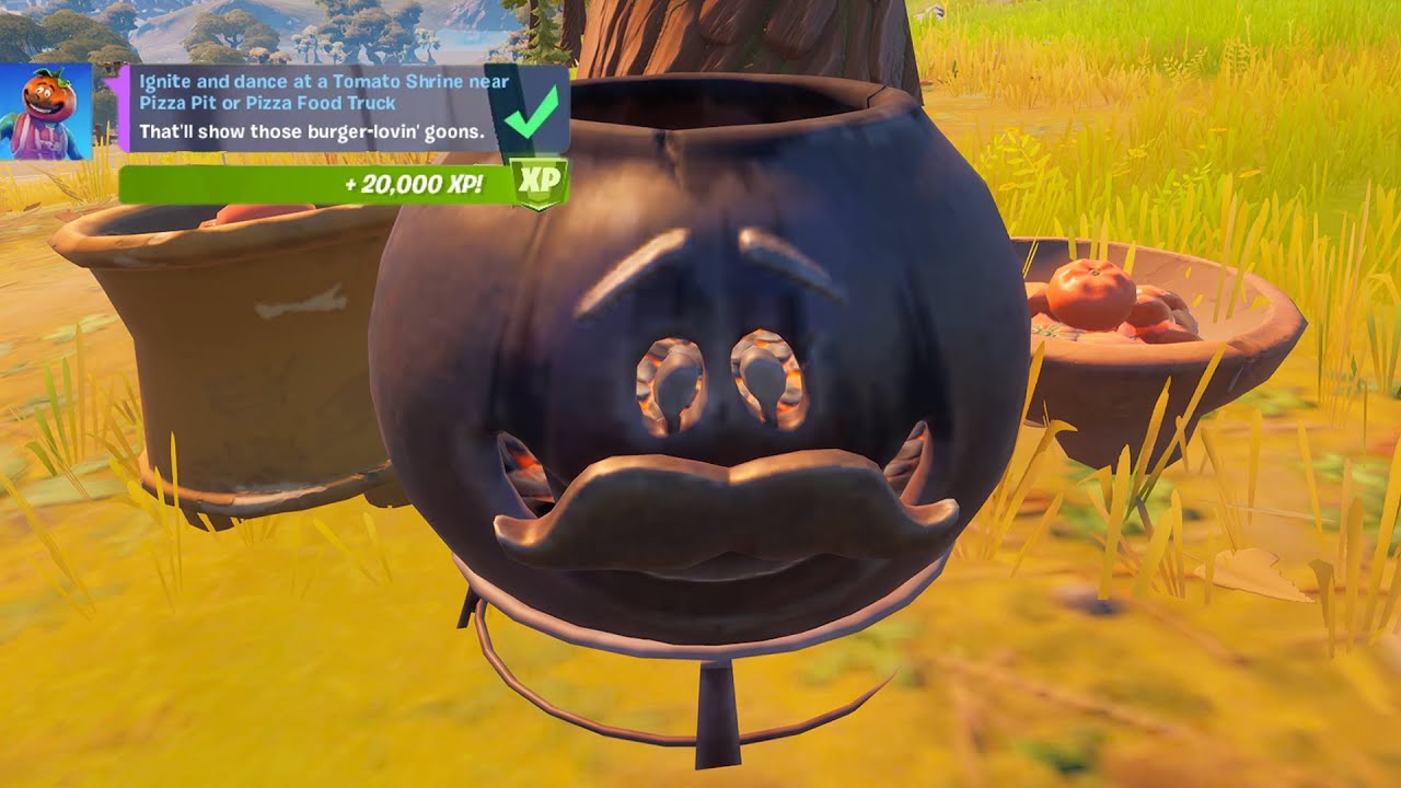 Ignite and Dance at a Tomato Shrine near Pizza Pit or Pizza Food Truck