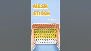 A mesh stitch made with double crochet, easy and practical. #doublecrochet #crochettutorial #yeezhee