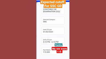 My SSC GD score and expected cutoff #ssc #cgl #chsl #mts #gd #upsc #maths #sscgd #cutoff #csat