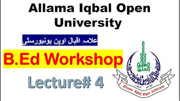 B.Ed | Lec 4| Course Code: 8603 | Curriculum Development | AIOU WORKSHOP | 2020