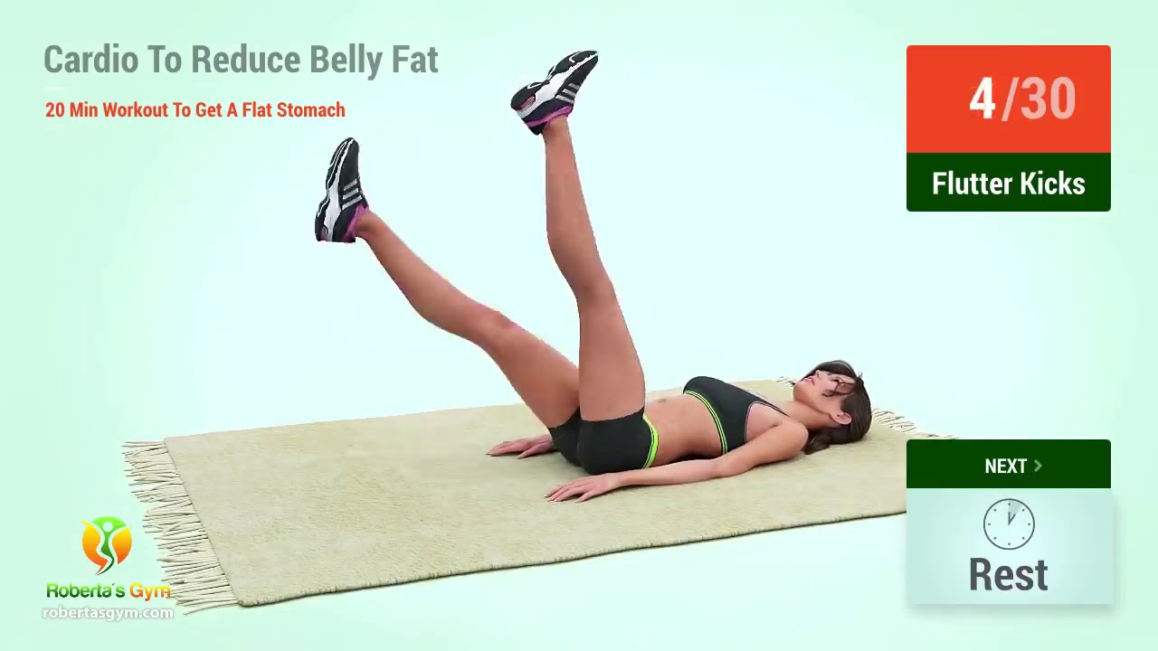 20 Min Cardio Workout To Reduce Belly Fat And Get A Flat Stomach YouTube