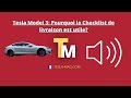 Tesla model 3  comprendre la checklist de livraison
