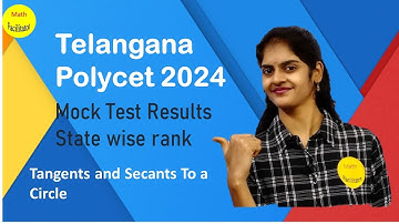 Polycet 2024 Free mock test 2 Result| Tangents and secants to a circle | State ranks