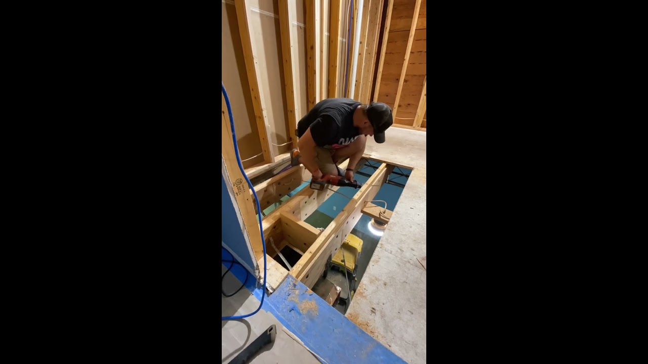 Curbless Shower Tutorial Part 1 Shorts Diy Youtubeshorts Construction