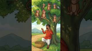 Topiwla Aur Bandar Ki  Story |  Moral Story | #shortvideo #moralstories #viralvideo