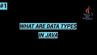 What are Data Types in Java and in Programming / Java Tutorial #1