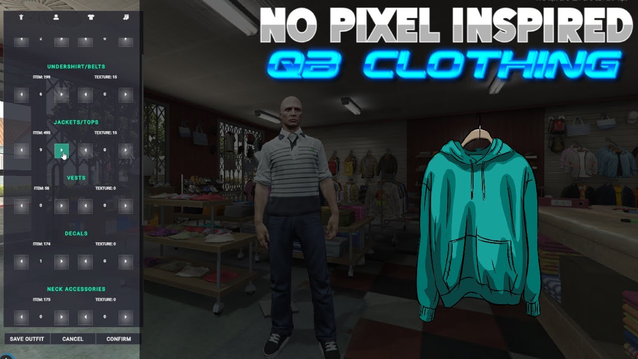 NO PIXEL INSPIRED CLOTHING UI *FREE* | FiveM Roleplay Scripts | FiveM Tutorial 2024 | MJ DEVELOPMENT
