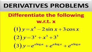 DERIVATIVES BASIC PROBLEMS PART 3