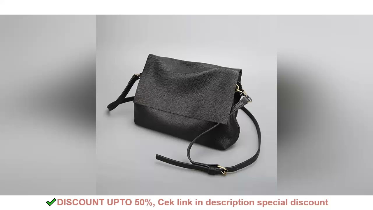 Genuine Leather Bag Female Real Cowhide Leather Crossbody Handbag Casual Messenger Bags Solid Large