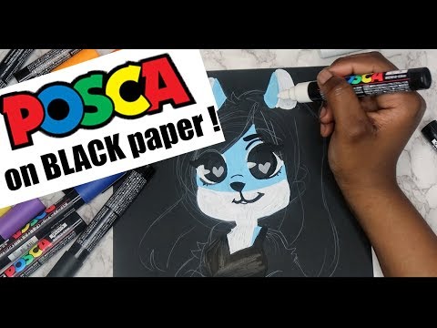 POSCA Pens on BLACK paper !!! 