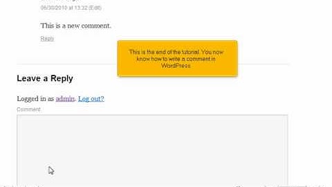 How to write a comment in WordPress by WPWebHost