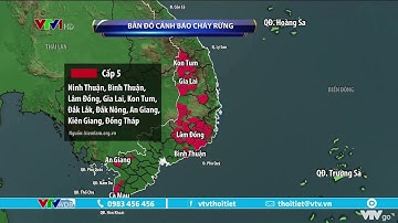 Cảnh báo cháy rừng cấp 5 ở Nam Trung Bộ, Tây Nguyên và Nam Bộ | VTVWDB