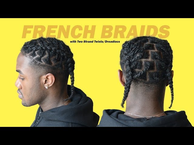 How to French Braid (Easy Xxxtentacion Hairstyle) Two Strand  Twist/Dreadlock