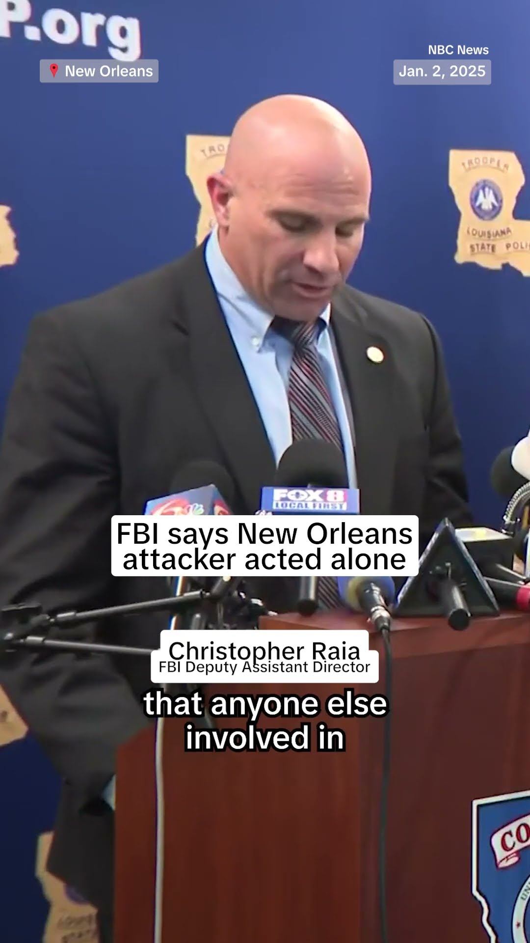 FBI says New Orleans attacker acted alone