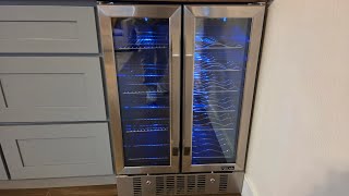 NewAir 24 Dual Zone Wine and Beverage Refrigerator Built in French Doors with Lock QUICK OVERVIEW