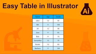 : Easy table in Adobe Illustrator