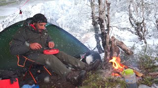 Tent camping in the snow  2 Nights