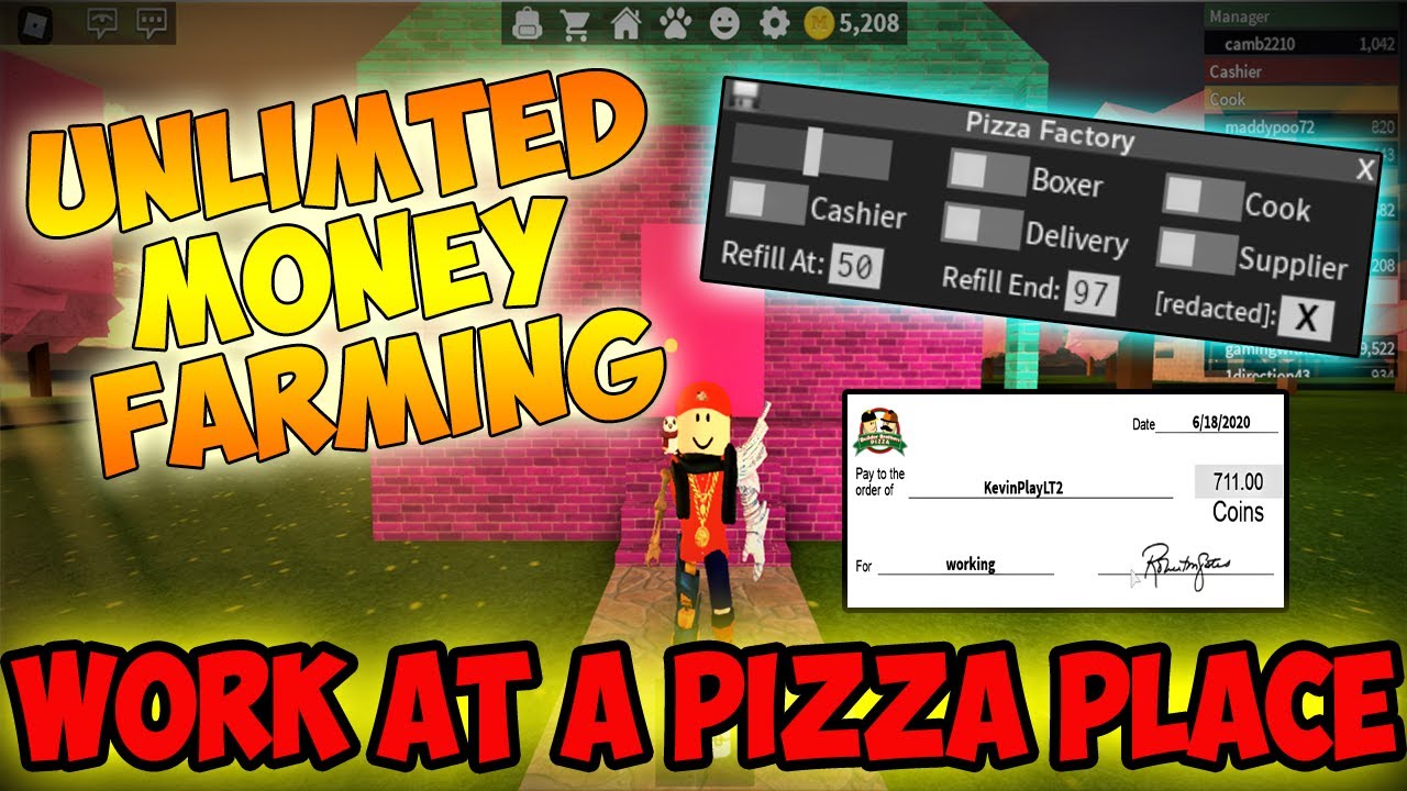 Best Work At A Pizza Place Money Glitch Hack Youtube - roblox work at the pizza place money glitch