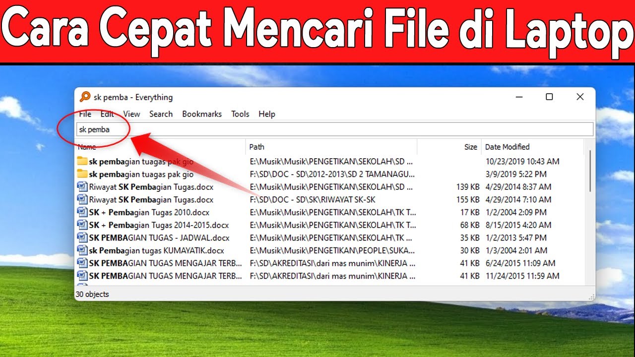 Cara Mencari File di Komputer atau Laptop Dengan Cepat YouTube