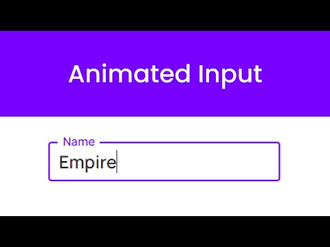 Animated Input | HTML, CSS | Pure CSS