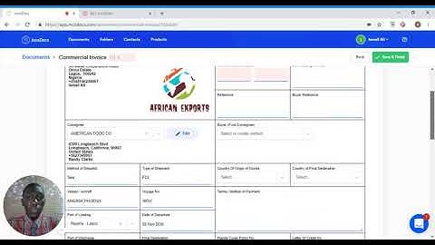 Africa - How to Create Commercial Invoice Export Shipping